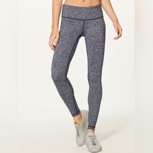 Lululemon Wunder Under Low-Rise Tight *28" Heathered Black Womens Size 4 Stretch